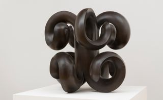 Curved wooden sculpture