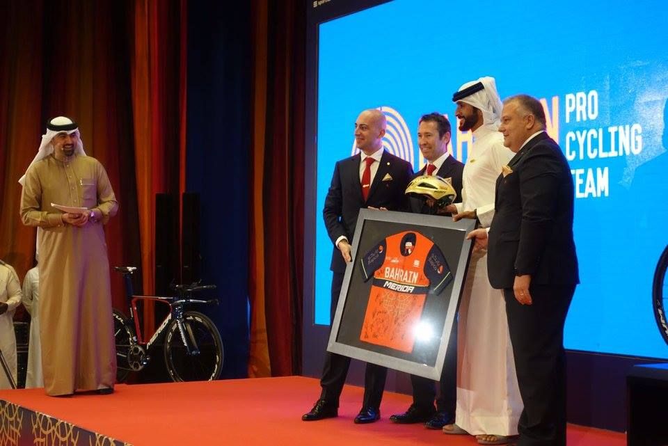 The jersey is presented on stage