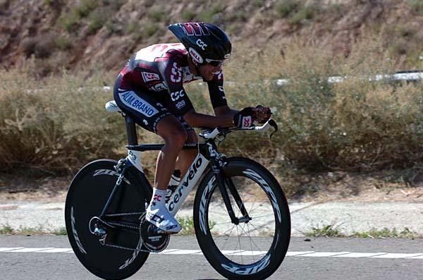Sastre lost some four minutes on the individual time trial