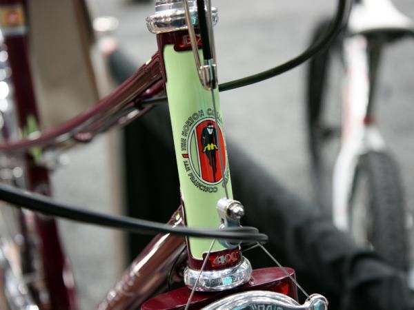 Brett Horton is a long-time bicycle memorabilia collector located in San Francisco, California. Proper custom head tube badges will come later this year.