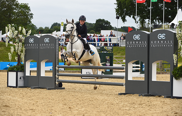 Trevor Breen and Jack Hewitt during the invitational Mini Major Relay during the Equerry Bolesworth International Horse Show at Bolesworth Castle near Chester in Cheshire in the UK on 17th June 2018