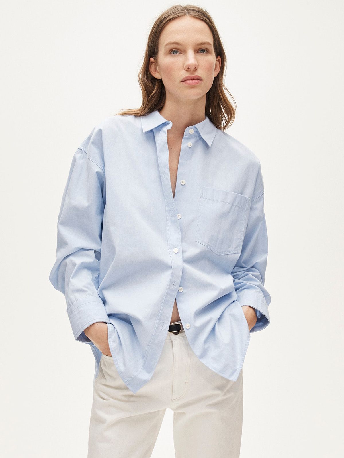 J.Crew, &amp;Eacute;tienne Oversized Button-Up Shirt in Lightweight Oxford