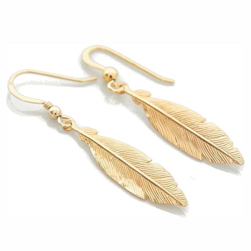 feather drop detail earrings from Amazon