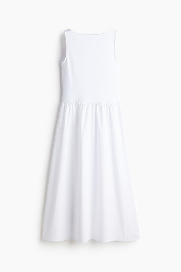 Sleeveless Dress With Flared Skirt