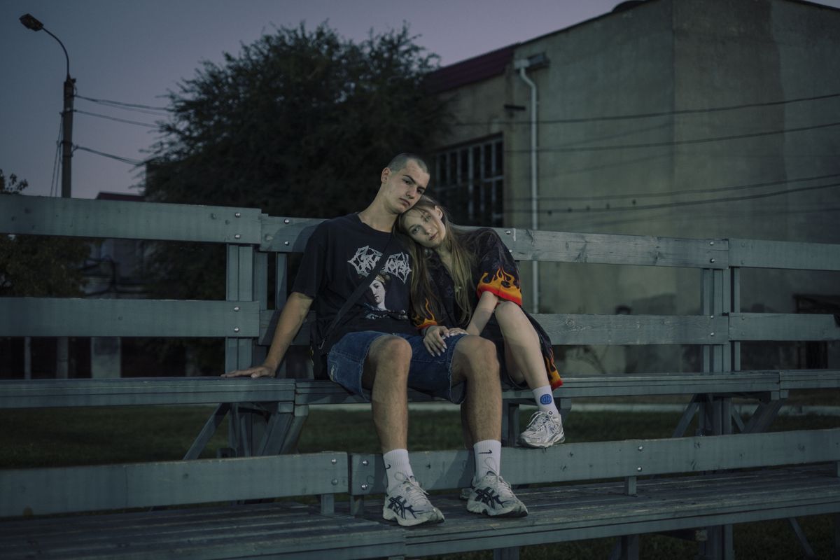 Sasha and Kira on their last evening before he begins his military service. He would like to move to Europe. Tiraspol, Transnistria, Republic of Moldova 2023. From the series &ldquo;Bright Memory&rdquo;