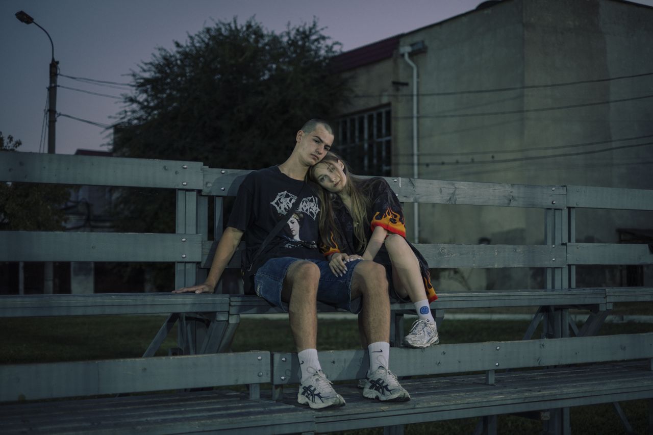 Sasha and Kira on their last evening before he begins his military service. He would like to move to Europe. Tiraspol, Transnistria, Republic of Moldova 2023. From the series &ldquo;Bright Memory&rdquo;