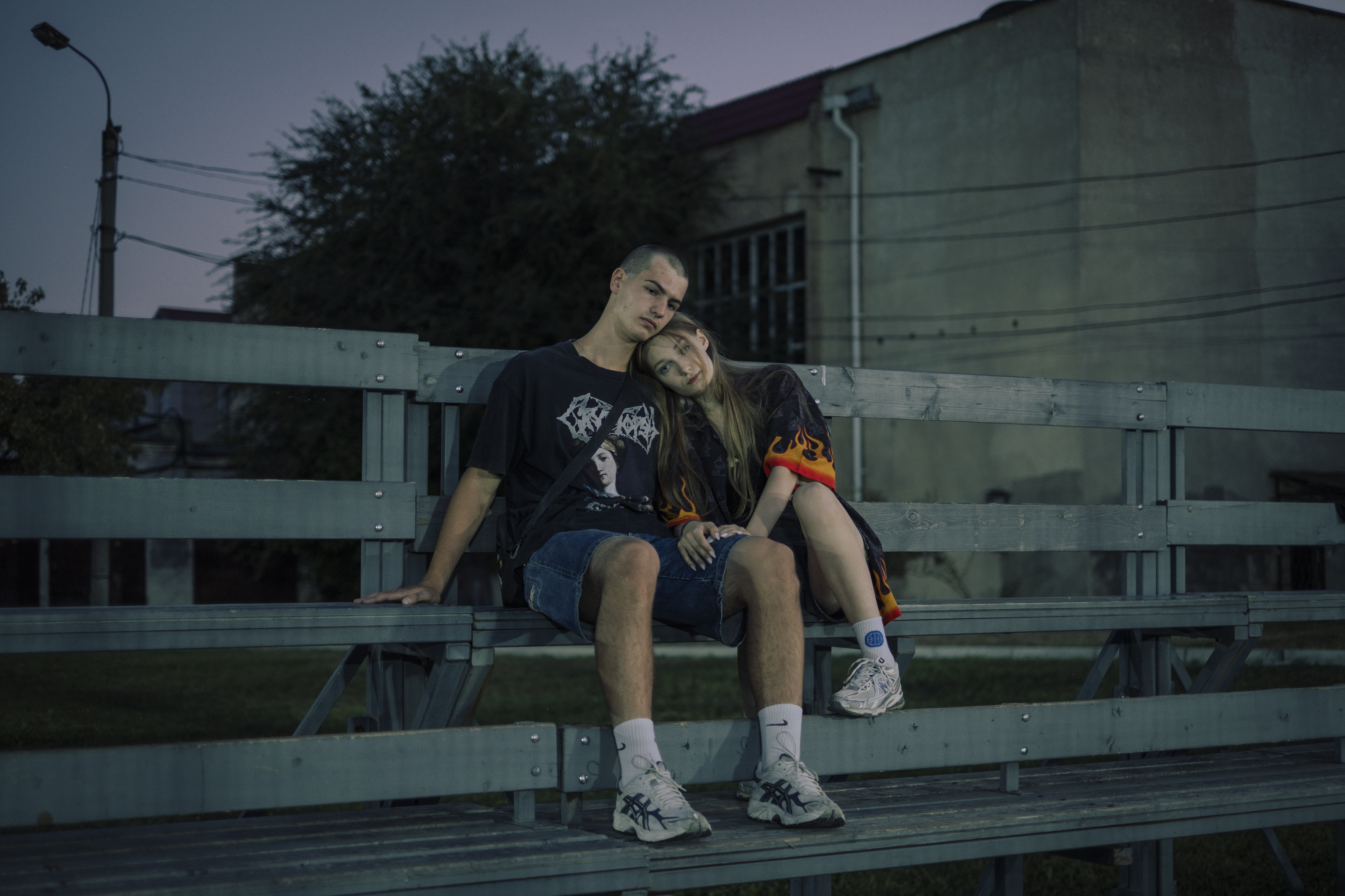 Sasha and Kira on their last evening before he begins his military service. He would like to move to Europe. Tiraspol, Transnistria, Republic of Moldova 2023. From the series “Bright Memory”