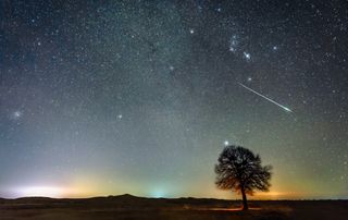 The Geminid meteor shower in 2020, captured from Inner Mongolia, China. 