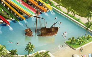 Detail from Romeu & Julieta's Club Dores theme park illustration