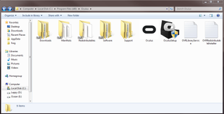 This is what you should end up with in your Oculus install directory on the C drive.