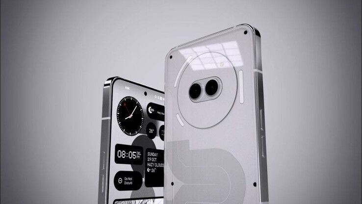 Nothing Phone (2a) render showcasing new rear design, glyph layout, and white color