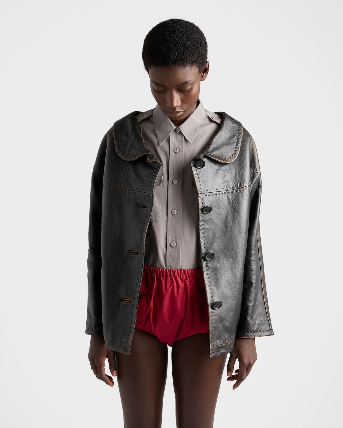 Prada leather jacket
