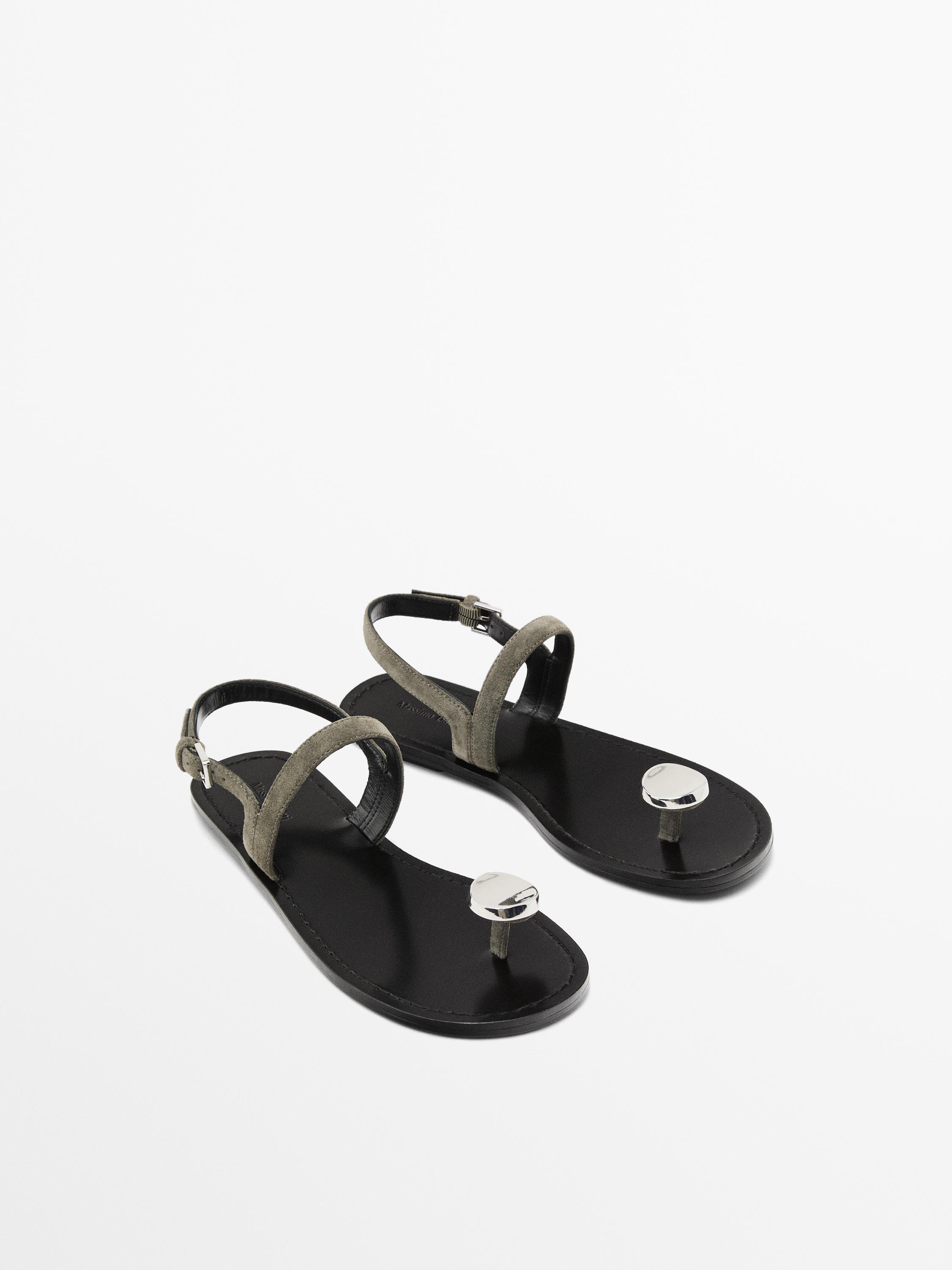 Massimo Dutti, Sandals With Metal Toe Detail