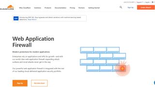 CloudFlare WAF website screenshot