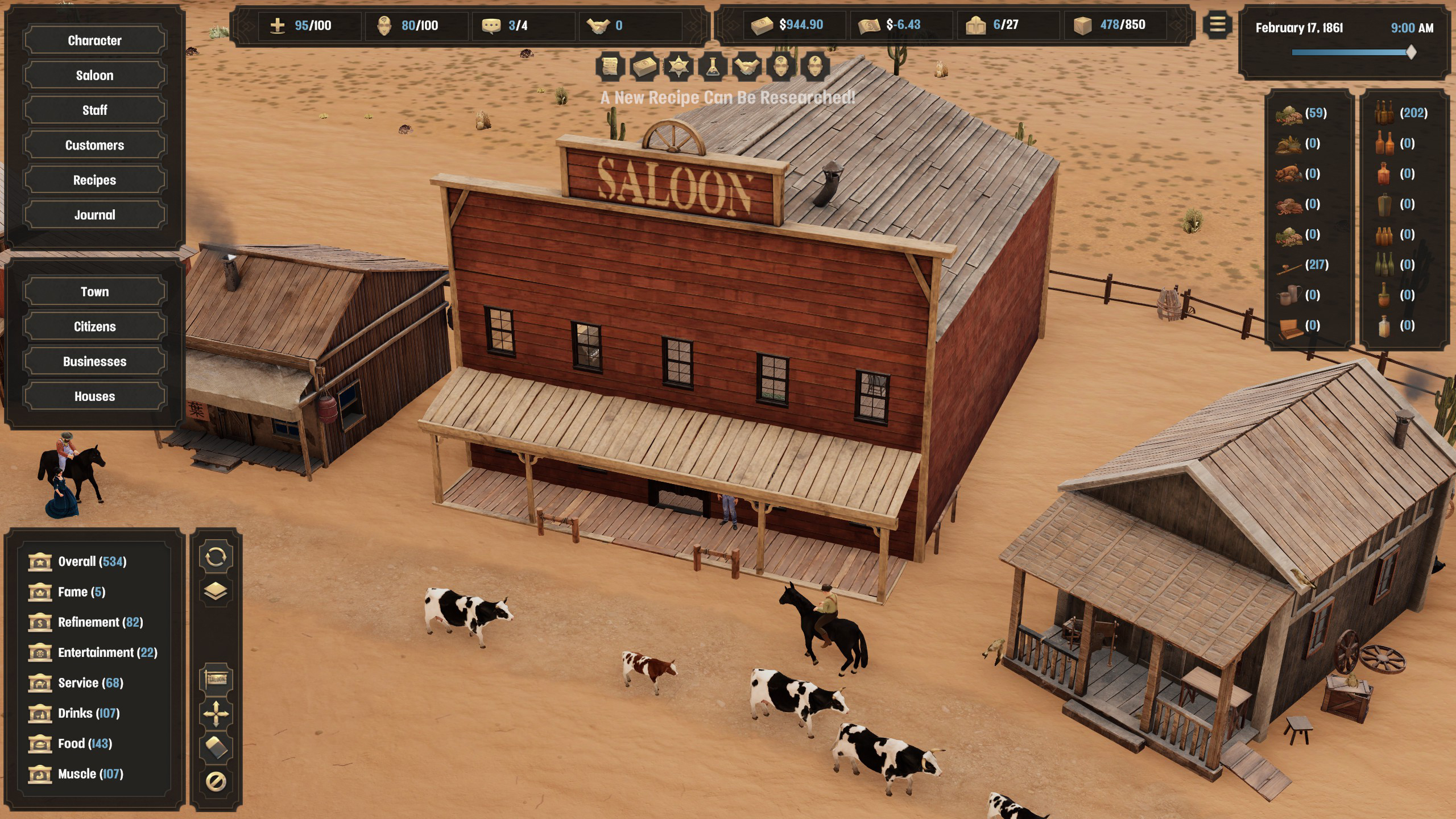Old West saloon