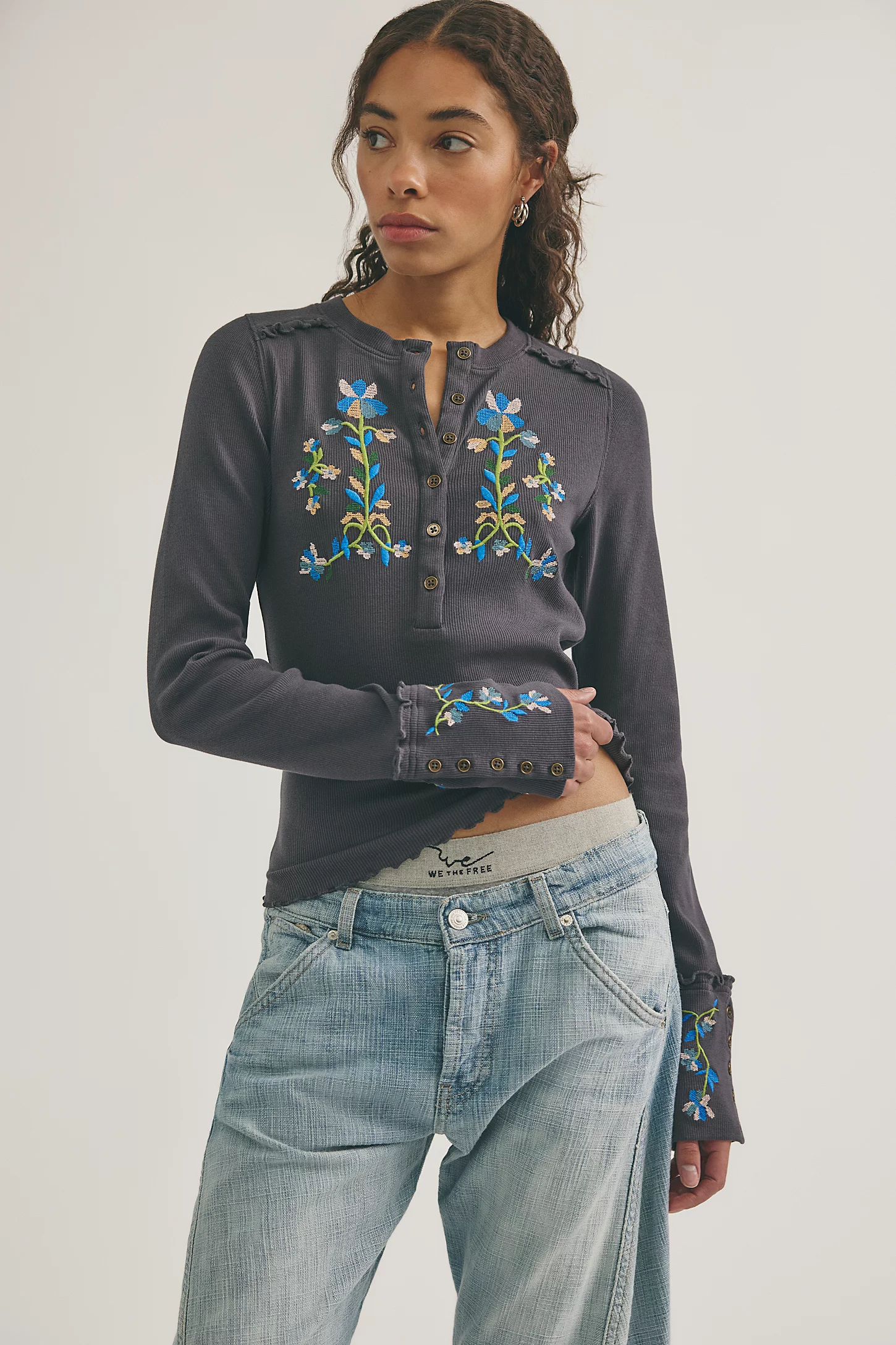 Free People henley top.