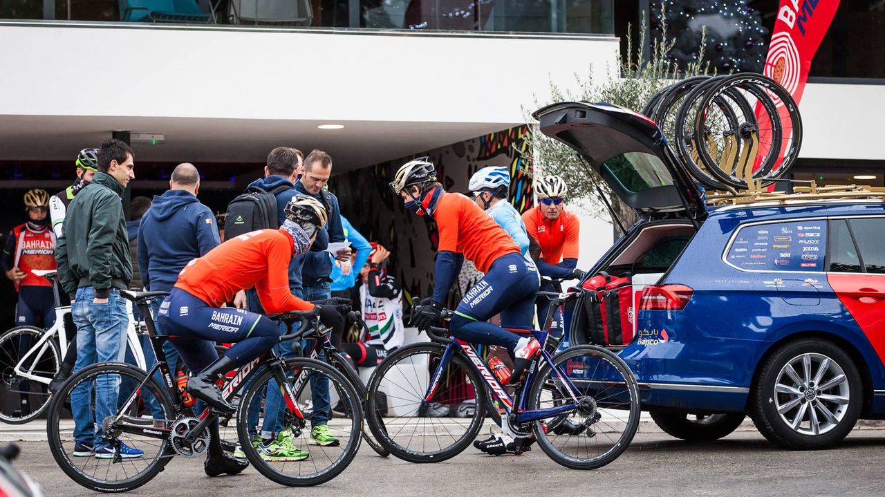 Preparing to head out for a ride