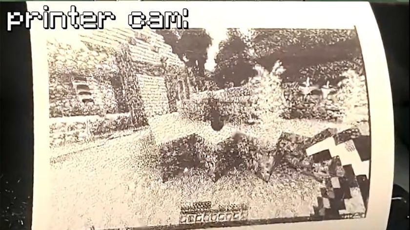 Playing Minecraft using a printer as the display