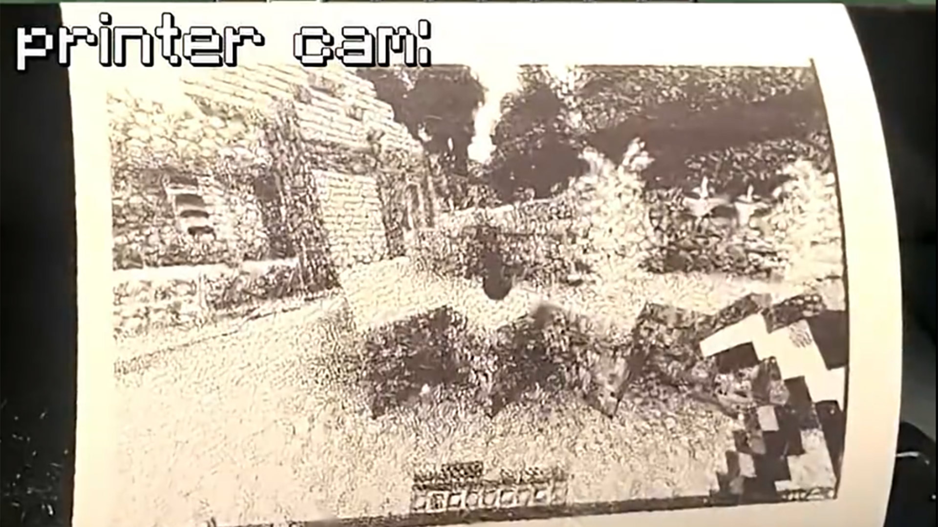 Playing Minecraft using a printer as the display