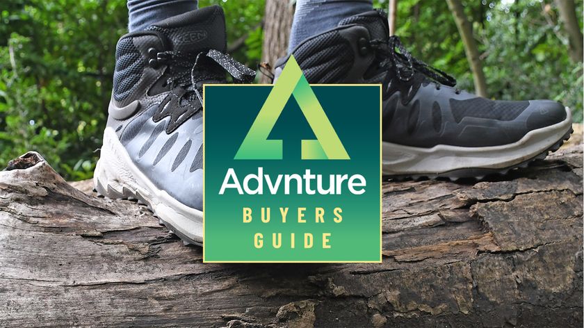 Hiking boot with Advnture logo