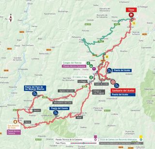 2019 Vuelta a Espana Stage 15 - Map