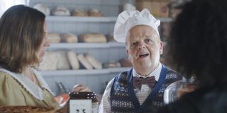 Toby Jones as Mr Whitebread the baker in Worzel Gummidge