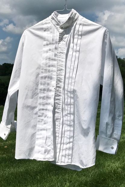 A Shirt Story White Tuxedo Pleated Front Shirt