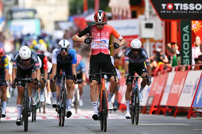Ben Turner esulta alla quarta tappa della Vuelta (Photo credit: Getty Images)