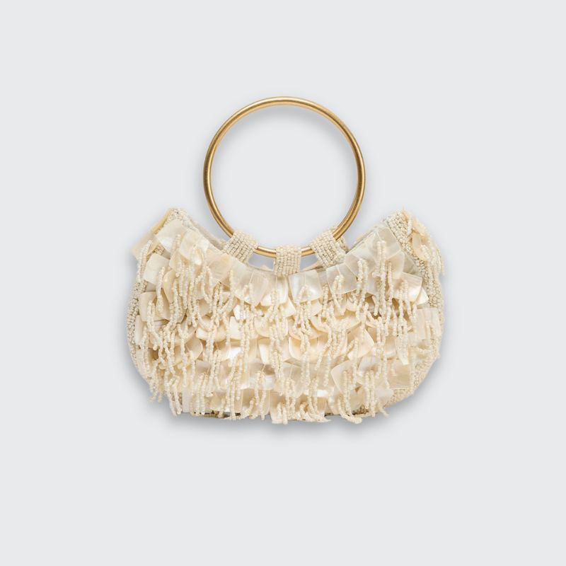 A cut out of a sequin and embellished clutch bag by Zara