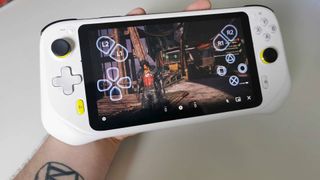 Logitech G Cloud handheld with Final Fantasy 16 on screen