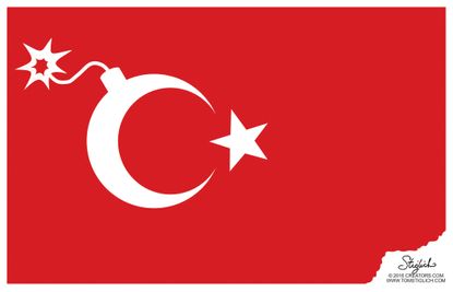 Editorial cartoon World Istanbul airport terror attacks flag