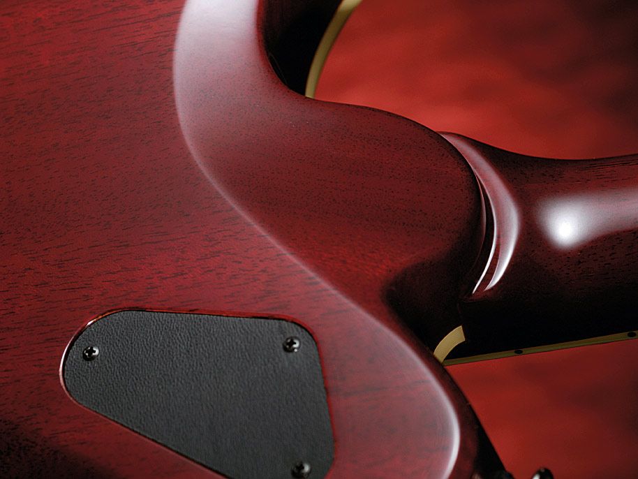 The nice body contours mean that getting up the neck is easy and comfortable