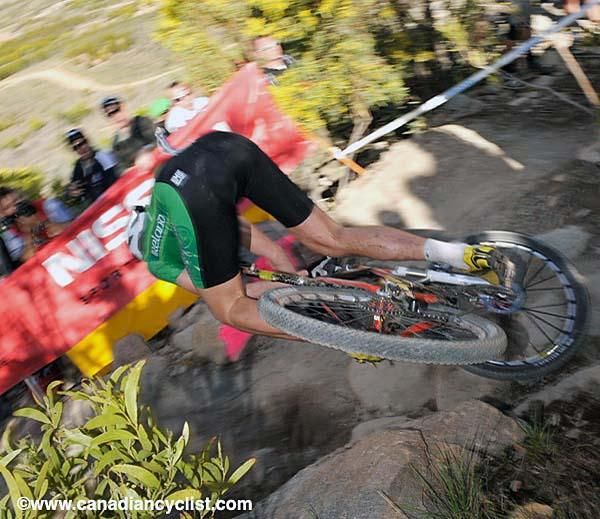 Connor McConvey (Ireland)went down hard.