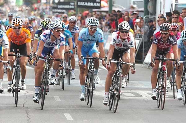 It was a tight finish with several riders within centimetres of the win.