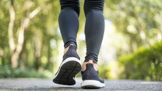 Woman walking in trainers