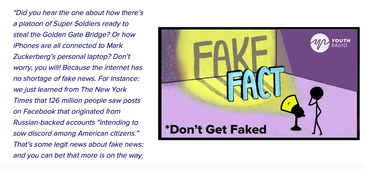Digital Civics Toolkit screenshot: Fake Fact 