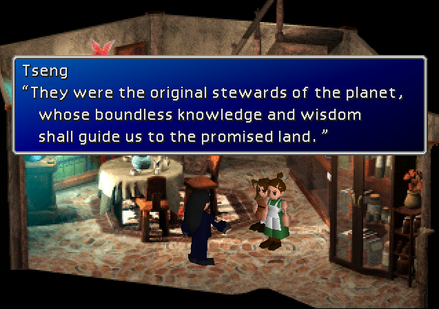 FF7 Shinra Archaeology Cut mod text changes