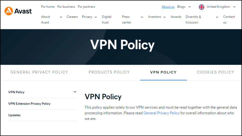 Avast SecureLine Privacy Policy