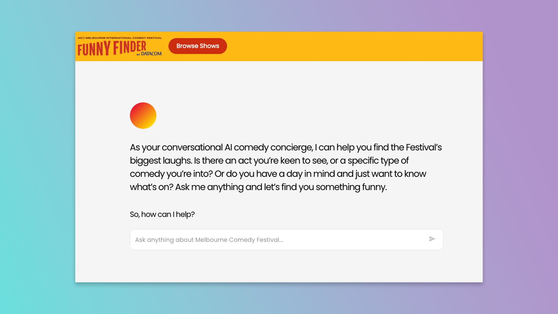 Datacom Funny Finder helps you discover the comedy that suits you