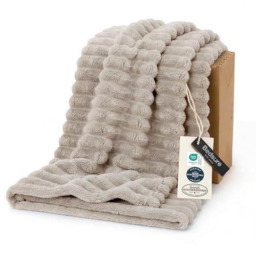 Soft Beige Throw Blanket