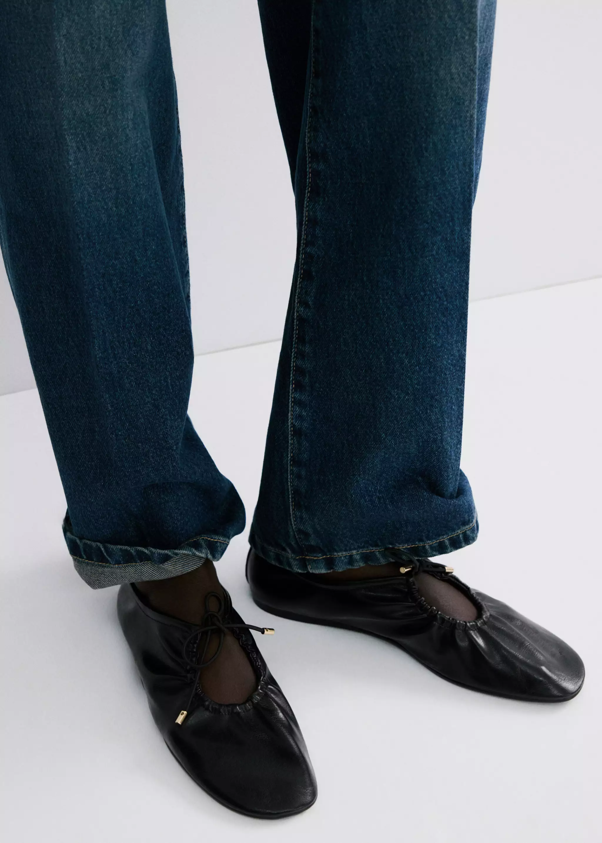 Ruched Shoes With Bow - Women | Mango United Kingdom