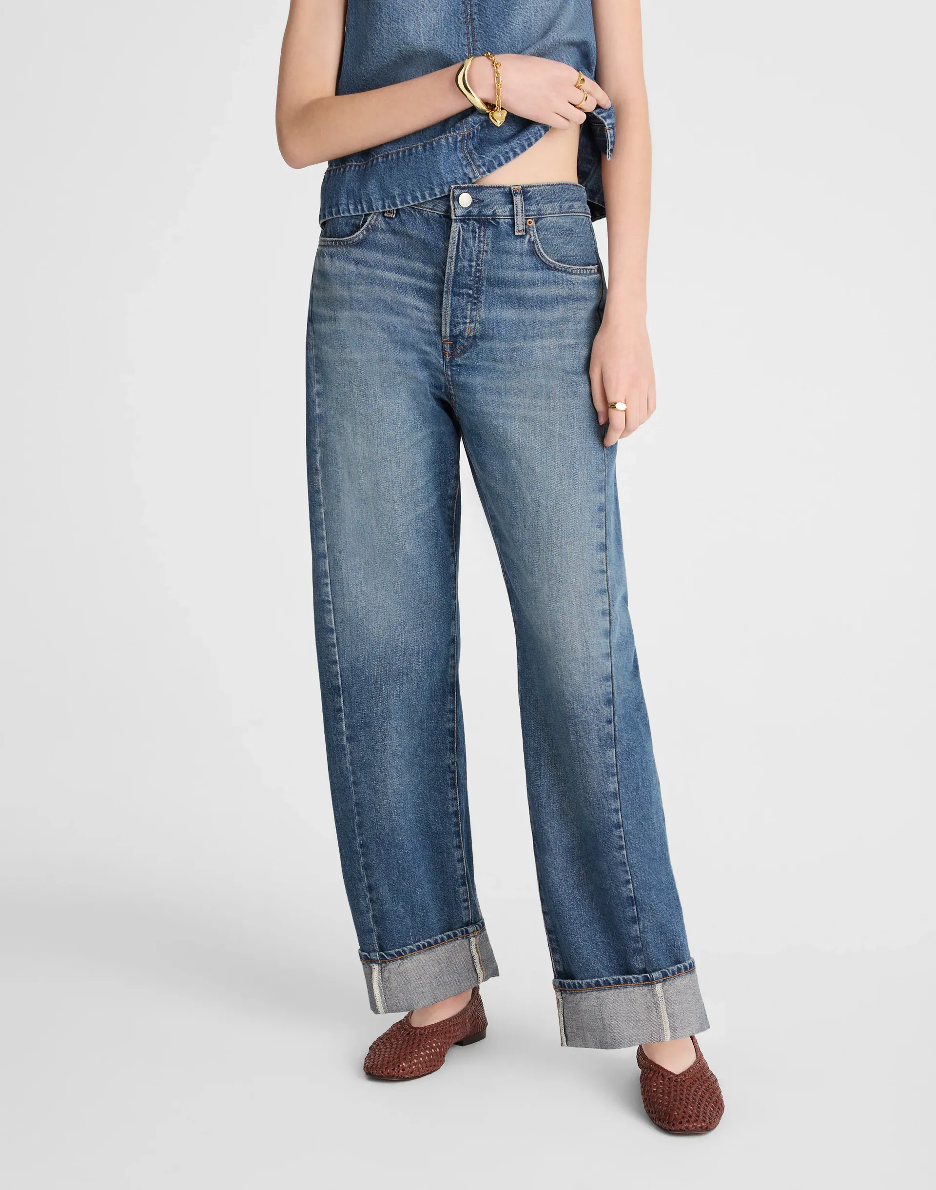 The Pieced Barrel-Leg Full-Length Jean