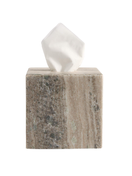 Tuscan Beige Marble Tissue Holder