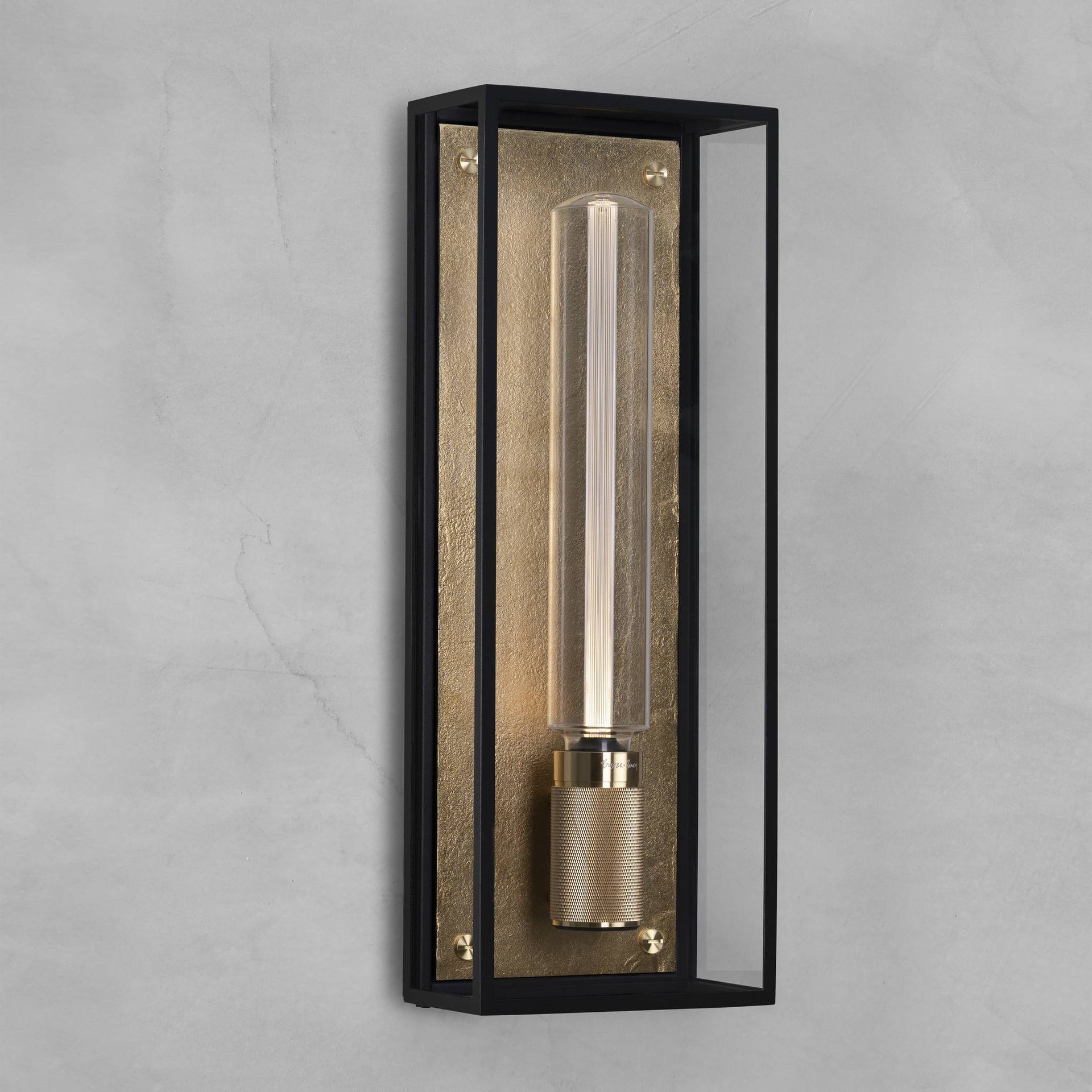 Caged Wet / Wall / Cross / Large - Brass