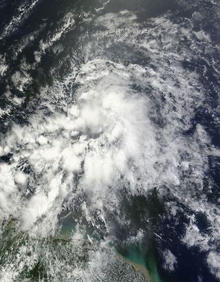 Tropical Storm Ernesto seen by a NASA satellite
