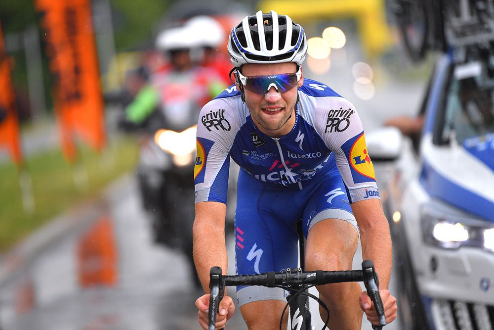 Maximilian Schachmann (Quick-Step Floors) crashed while in the break