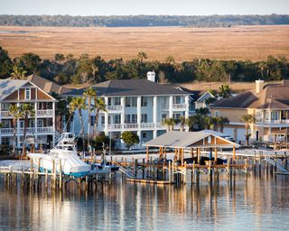 residential district on Little Marsh Island by St Johns River