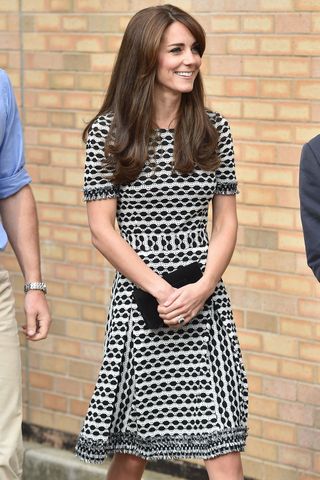 Mandatory Credit: Photo by Tim Rooke/REX/Shutterstock (5226300b) Catherine Duchess of Cambridge Royals arrive at Harrow College, London, Britain - 10 Oct 2015 Royals arrive at Harrow College for Mind World Mental Health Day MULBERRY BAYSWATER CLUTCH