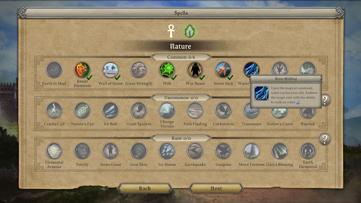 Master of Magic in-game overview.
