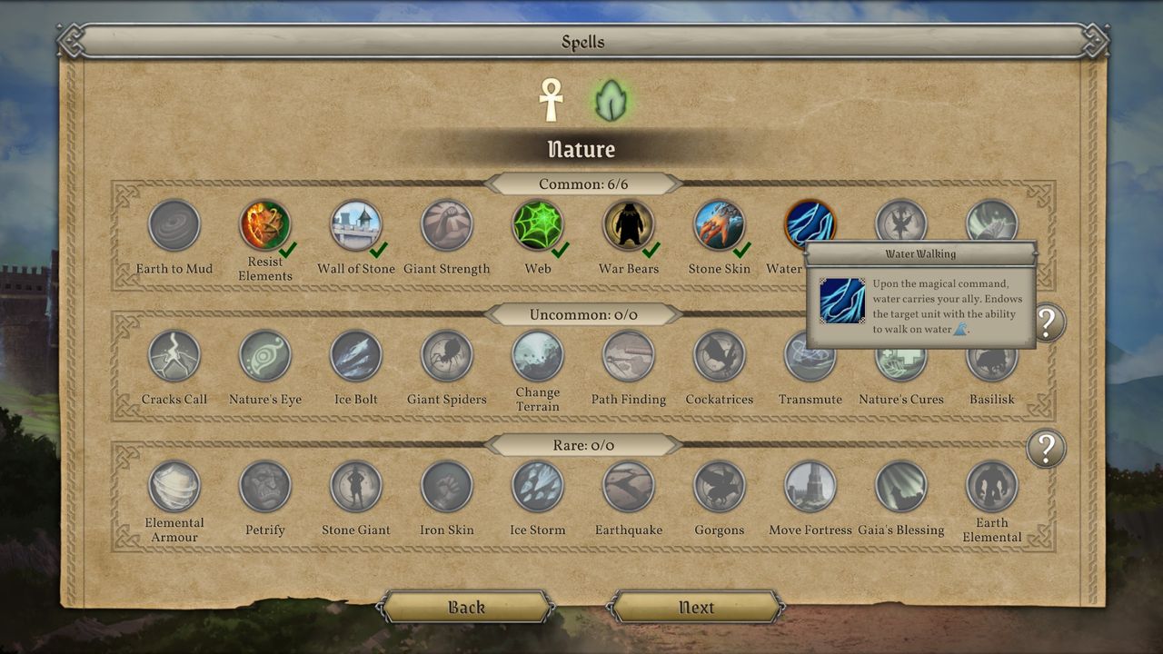 Master of Magic in-game overview.